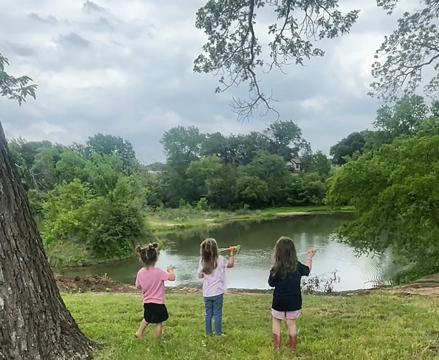 A calm Sunday afternoon at the pond at Ruby Creek